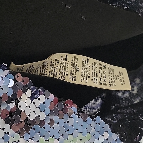 Free People Sequin Metallic Purple Black short dress party cocktail size 6 - Picture 12 of 17